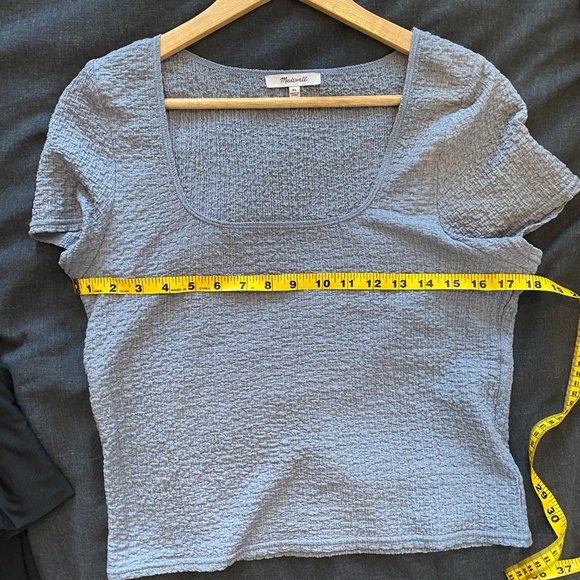 Madewell Popcorn Top Square-Neck Tee - Picture 5 of 8